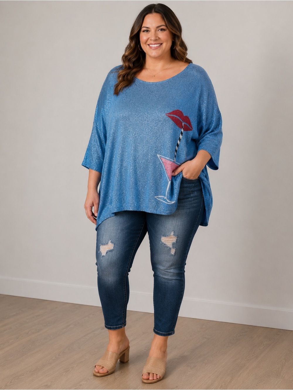🤗 Berek Brand A Kiss and a Drink Tunic Top.